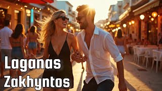 Laganas 🇬🇷 Zakhyntos Walking Tour 4K  Greece [upl. by Suilmann988]