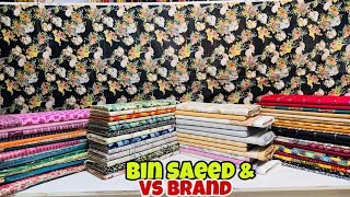 Lowest Price  Bin Saeed  Vs Brand  Embroidered amp Printed Lawn Suits  2Ps amp 3Ps  Summer Suits [upl. by Otilegna872]