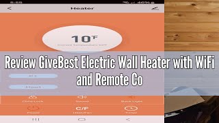 Review GiveBest Electric Wall Heater with WiFi and Remote Control Floor or Wall Mounted Heater Lar [upl. by Baron]