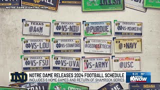 Notre Dame releases 2024 football schedule [upl. by Amitie]