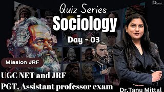 quiz 03 Sociology Quiz on for UGC NET JRF and PGT Assistant Professor Exam [upl. by Koerner413]