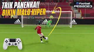 SKILL VIRAL  PANENKA PENALTY KICK GAMPANG BANGET DI PES EFOOTBALL 2022 2023 [upl. by Yhtomiht]