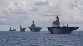 RIMPAC 2022 Fleet Sails in Formation Part 2 [upl. by Aicenra362]