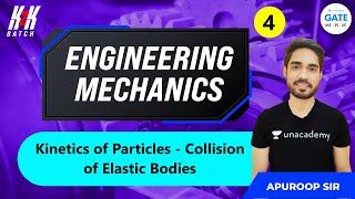 Kinetics of Particles  Collision of Elastic Bodies  L 4  Engineering Mechanics  Apuroop Sir [upl. by Pincus422]