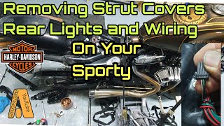 SPORTSTER REAR STRUTLIGHTS REMOVAL [upl. by Hermosa]