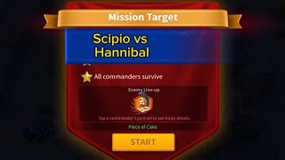 Scipio vs Hannibal Barca Rise of Kingdoms [upl. by Lydie]