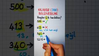 6SINIF🟢4️⃣İLE TAM BÖLÜNME KURALI📌Son İki Basamağı 0️⃣0️⃣ yada 4️⃣ün Katı➡️ bölünebilmekuralları✅️ [upl. by Pape]