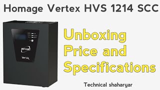 Homage 1000 Watt Inverter with MPPT Solar Charge Controller  Homage Vertex 1214 Scc Unboxing [upl. by Doowrehs]