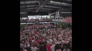 England fans celebrate Jude Bellingham’s late bicycle kick vs Slovakia Shorts [upl. by Maer392]