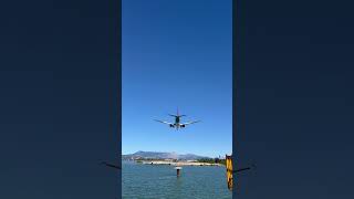 Corfu Airport plane landing [upl. by Atoked100]