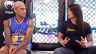 Claudinha Gadelha entrevista Charles do Bronx no UFC PI [upl. by Earehc]