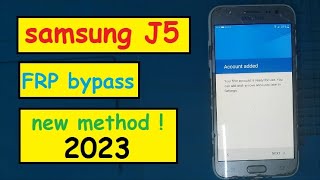 samsung j5  SM J500f frp bypass new method [upl. by Montanez]