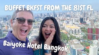 10 Buffet Breakfast amp A View From 81st Floor At Baiyoke Sky Hotel Bangkok Vlog 13924 [upl. by Norby]