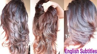 3 Step DIY Deep Layer Cut At Home  How To Trim HairCut In Hindi  AlwaysPrettyUseful [upl. by Ahsiret]