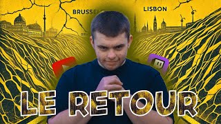 MON RETOUR SUR YOUTUBE   je fais bruxelles  lisbonne en vélo [upl. by Valora]