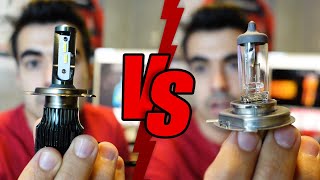 La batalla final LED vs HID vs HALÓGENO ¿Cuál es mejor Prueba con Luxómetro [upl. by Gilbye]