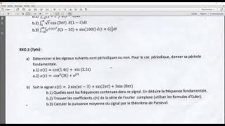 Examen théorie du signal université de Blida 1 2017 [upl. by Nosirrah835]