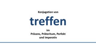 TREFFEN  Konjugation deutscher VerbenConjugation of German verbs [upl. by Unders]