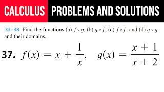 37 Find the functions a f°g b g°f c f°f and d g°g and their domains fxx1x gx [upl. by Schmitt527]