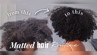 How to detangle MATTED and tangled hair FAST and EASY method [upl. by Hsirrap]