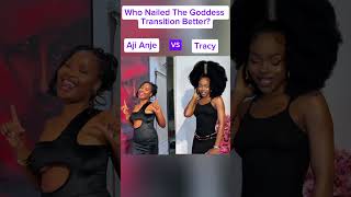 Aji Anje VS Tracy Goddess Transition Challenge  Who won transition makeup tiktoktransition [upl. by Nordine54]