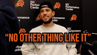 Devin Booker Talks Making Team USA Suns Beginning Playoffs vs Timberwolves and More [upl. by Ellednahc]