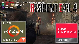 Resident Evil 4 2023  AMD Ryzen 7 4700U  Radeon Vega 7 Integrated Graphics  Test Gameplay [upl. by Ssepmet]