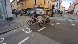 Cycling around Leoben  towards city center [upl. by Budworth729]