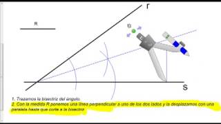 Circunferencia tangente a dos rectas que se cortan [upl. by Nihs]