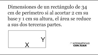 HALLAR LAS DIMENSIONES DEL RECTÁNGULO Geometría Básica [upl. by Serg]