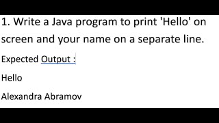 Java Programming Tutorial Printing Hello and Your Name on Screen  Learn to Code with Example [upl. by Pantin172]