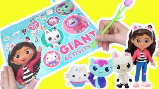 Gabbys Dollhouse DIY Craft Activity Coloring Book with Pandy Mercat Cakey Dolls [upl. by Issie]