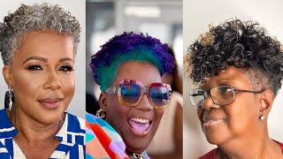 30 Bold amp Beautiful Short Natural Haircuts for Black Women Over 50  Youthful Hairstyling Ideas 2024 [upl. by Latin]