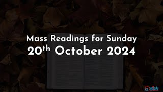 Catholic Mass Readings in English  October 20 2024 [upl. by Vasiliki26]