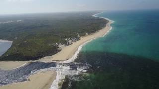 Moore River from the sky shortly after the river mouth opened [upl. by Terrell]