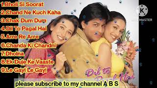 Dil to pagal hai movie all songs hindisong  audiojukebox  A B S [upl. by Fraser]