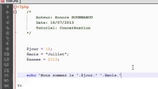 PHP  9  Concaténation de texte [upl. by La]