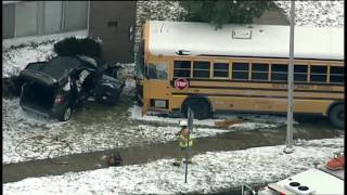 Roseville school bus accident [upl. by Oetam]