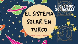 Sistema solar y signos zodiacales en turco ♌️ [upl. by Annayak]