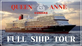 CUNARD Queen Anne Full Ship Tour [upl. by Anaujnas]