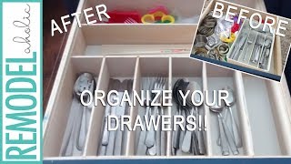 DIY Kitchen Drawer Organizer Easy Woodworking Project [upl. by Heiskell]