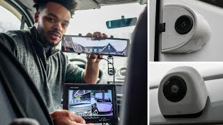 How I made a Stealth Security Camera System  TINY Cargo Van Conversion [upl. by Artinad]