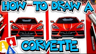 How To Draw A Corvette C8 2020 Front View [upl. by Annoet893]