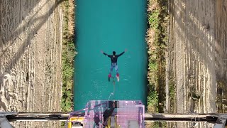 Bungee jumping  Corinth canal [upl. by Tanaka]