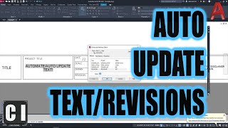 Easy AutoCAD Trick to Automate Layout Text Auto Update Revisions Titles amp more on all Sheets [upl. by Wendt657]