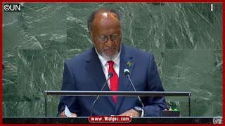 Live  Charlot Salwai Tabimasmas Prime Minister of the Republic of Vanuatu SPEECH IN UN  Wahjoc [upl. by Leclair944]