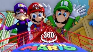 🔴VR 360° Super Mario Roller Coaster [upl. by Hackney495]