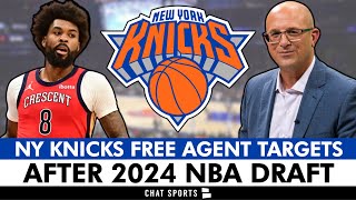 NY Knicks Free Agent Targets After NBA Draft per ESPN amp Bobby Marks  Knicks Rumors News [upl. by Montagu113]