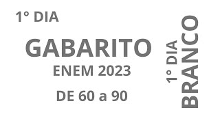 Gabarito prova Branca  Enem 2023  PARTE 2 [upl. by Ssidnak]