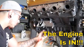 The Engine Is in  Motor Mount Install  55 Chevy Pickup Build Ep 4 [upl. by Arihsat985]